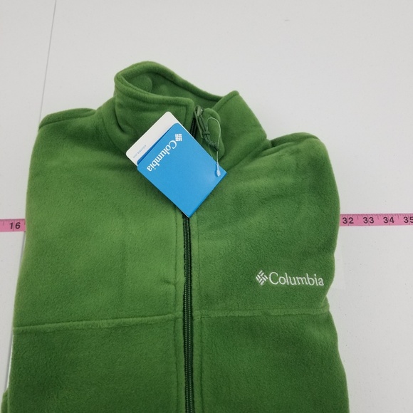 Columbia fleece zip up M green B71 - Picture 7 of 8
